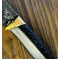 GOLD NORD ексклюзивний ніж ручної роботи студії KUSTOM KNIVES - лезо мозаїчний дамаск Damasteel® 58-60 HRC. Photo 2